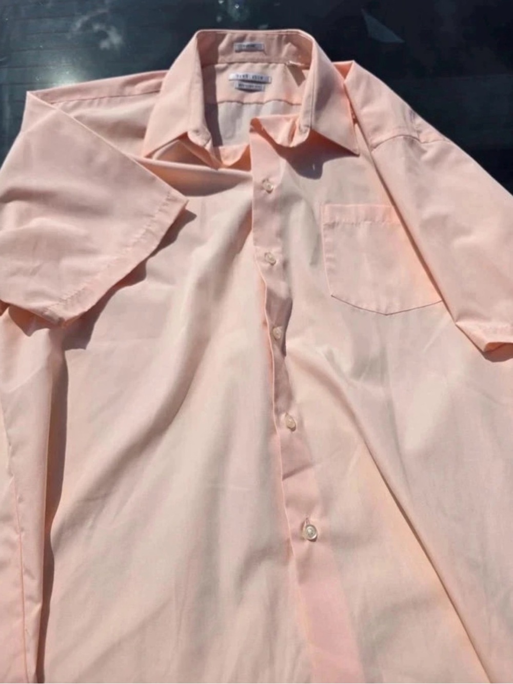Van Heusen Men's Short-Sleeve Button-Down Shirt - Light Peach